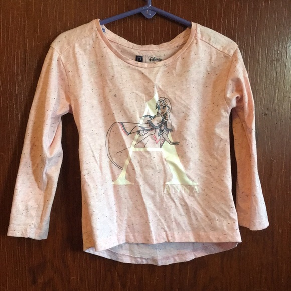 💥Price Drop Gap Disney Pink Anna Frozen Long Sleeved Shirt size 4 - Picture 1 of 3